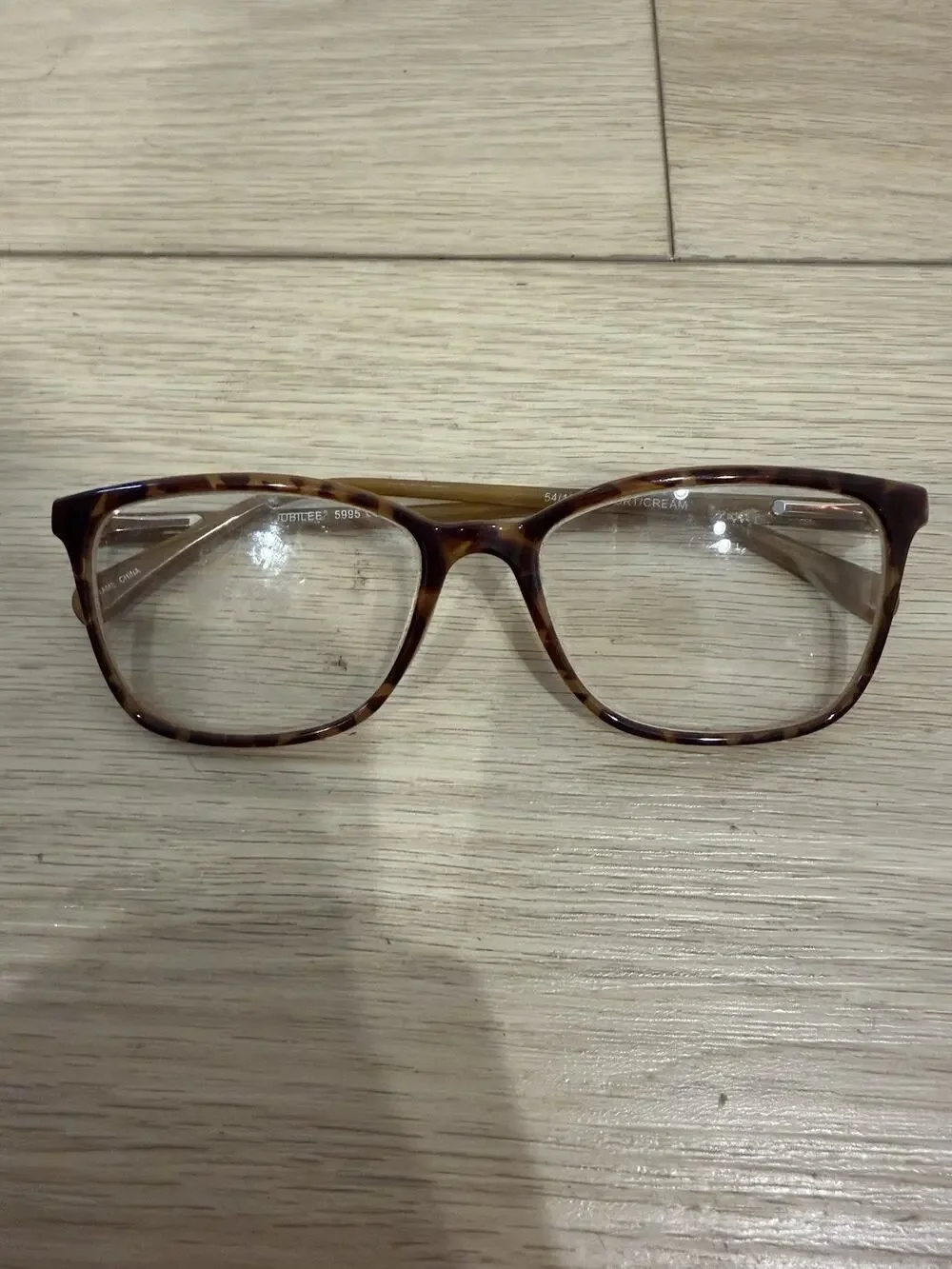 JUBILEE J5995 Tort/Cream Plastic Full Rim Eyeglasses Frame 54-16-140mm